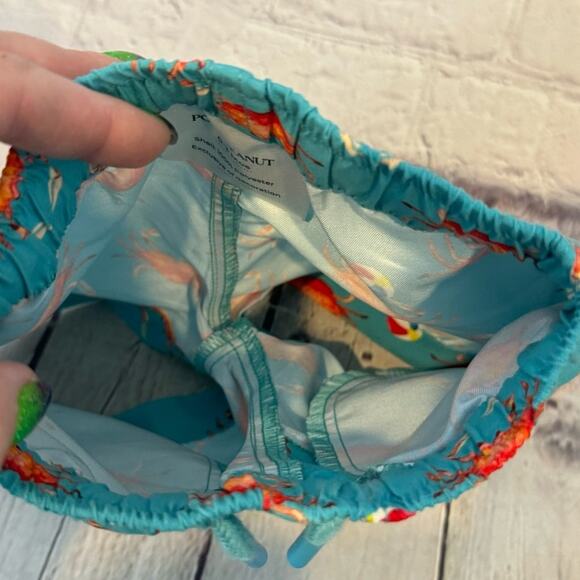 Posh Peanut Crab Swim Trunks and Rash Guard Set - Picture 3 of 3